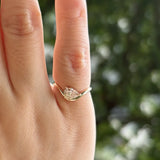 The Solene - 0.5ct/0.7ct/1.0ct Pear-Cut Lab-Grown Diamond Pinky Ring | 14K Solid Gold