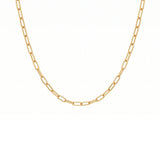 Statement Paperclip Versatile Layering Link Chain Necklace | 14K Solid Gold