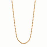 Beaded Ball Chain Necklace for Charms 1.2–2.0mm | 14K Solid Gold