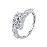 The Nebula - 1.10CT Asymmetrical Diamond Cluster Ring | Solid Gold