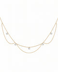 The Thalia - 0.5 Carat Draped Chain 5-Stone Diamond Necklace | Solid Gold