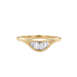 The Arc - Curved Baguette Diamond Ring | Solid Gold