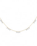 The Aglaia - 1.5 Carat Dangling Diamond Station Necklace | Solid Gold