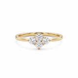 The Fortuna - Quatrefoil Diamond Stacking Ring | 14K Solid Gold
