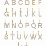 The Pavé Lab Diamond Letter Charm | Orlueur Solid 14K Gold