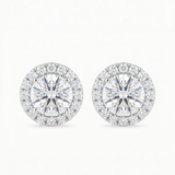 The Thea - 1.4ct Convertible Round Diamond Halo Jacket Earrings | Solid Gold
