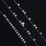 The Aster - Floating Lab Diamonds Beaded Chain Bracelets | 14k Solid Gold