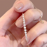 The Cascade - 7-Stone or 13-Stone Graduating Round Lab Diamond Bracelet | 14K Solid Gold