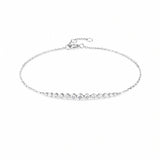 The Cascade - 7-Stone or 13-Stone Graduating Round Lab Diamond Bracelet | 14K Solid Gold