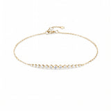 The Cascade - 7-Stone or 13-Stone Graduating Round Lab Diamond Bracelet | 14K Solid Gold