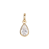 The Zora - The Clip-On Bezel Diamond Charm | Marquise & Pear Enhancer Pendant
