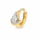 Pear Cut / Radiant Cut Lab-Grown Diamond Huggie | 10K/14K Solid Gold