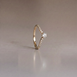 The Chev - Chevron Stackable Ring | 14K Solid Gold