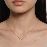 The Cleo - Asymmetrical Heart Diamond Necklace | Anniversary Gift