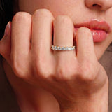 The Juliette - 7-Stone Lab Diamond Half Eternity Ring | 14K Solid Gold