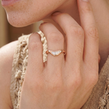 The Arc - Curved Baguette Diamond Ring | Solid Gold