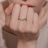 The Onda | 1CT Fluid East-West Marquise Diamond Ring | Solid Gold