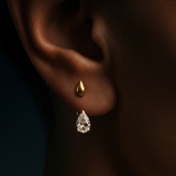 The Morphe - 3D Liquid Teardrop Lab Diamond Statement Earrings | Solid Gold