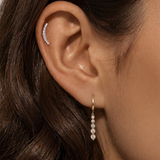 The Alina - 5-Stone Graduating Lab Diamond Drop Earrings | Solid Gold