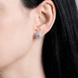 The Thea - 1.4ct Convertible Round Diamond Halo Jacket Earrings | Solid Gold