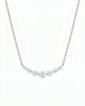 The Serena - 7 Stone Graduating Diamond Smile Necklace | Solid Gold