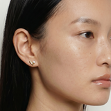 The Cleo - Asymmetrical Heart Diamond Studs | Solid Gold