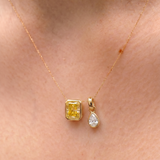The Zora - The Clip-On Bezel Diamond Charm | Marquise & Pear Enhancer Pendant