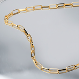 Statement Paperclip Versatile Layering Link Chain Necklace | 14K Solid Gold