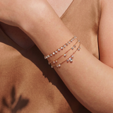The Aster - Floating Lab Diamonds Beaded Chain Bracelets | 14k Solid Gold