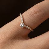 The Chev - Chevron Stackable Ring | 14K Solid Gold