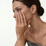 Asteria Lab-Grown Diamond Hand Chain Ring Bracelet | 10K/14K Solid Gold