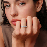 The Juliette - 7-Stone Lab Diamond Half Eternity Ring | 14K Solid Gold