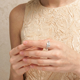 The Nebula - 1.10CT Asymmetrical Diamond Cluster Ring | Solid Gold
