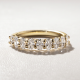 The Lumina - 0.81ctw 9-Stone Oval Diamond Band Ring | Solid Gold