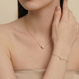 The Cleo - Asymmetrical Heart Diamond Bracelet | Solid Gold