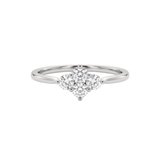 The Fortuna - Quatrefoil Diamond Stacking Ring | 14K Solid Gold