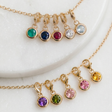 The Lone - 14K Solid Gold Clip-On Gemstone Charms | Build Your Own Necklace