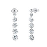 The Elena Drop - Five Graduating Lab Diamond Ball Stud Earrings | Solid Gold