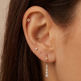 The Alina - 5-Stone Graduating Lab Diamond Drop Earrings | Solid Gold