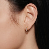 The Sloane - Marquise Diamond Huggie Earrings | Solid Gold