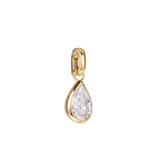 The Zora - The Clip-On Bezel Diamond Charm | Marquise & Pear Enhancer Pendant