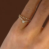 The Chev - Chevron Stackable Ring | 14K Solid Gold