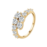 The Nebula - 1.10CT Asymmetrical Diamond Cluster Ring | Solid Gold