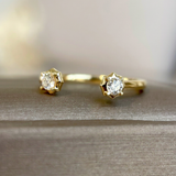 The Alcyone - Twin Star Open Diamond Stacking Ring | Perfect Gap Ring