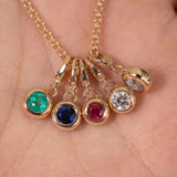 The Lone - 14K Solid Gold Clip-On Gemstone Charms | Build Your Own Necklace