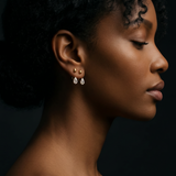 The Morphe - 3D Liquid Teardrop Lab Diamond Statement Earrings | Solid Gold