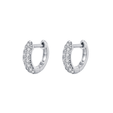 The Harper - Double Pave Diamond Huggies | Solid Gold