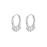 The Ines - 5-Stone Diamond Dangle Huggie Earrings | Solid Gold