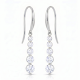 The Alina - 5-Stone Graduating Lab Diamond Drop Earrings | Solid Gold