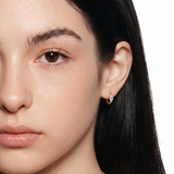 The Sloane - Marquise Diamond Huggie Earrings | Solid Gold